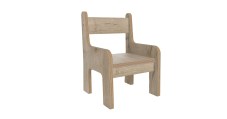 Keukenhof baby stoel zithoogte 20 cm Grey craft oak Tangara Groothandel voor de Kinderopvang Kinderdagverblijfinrichting